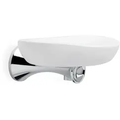 Stil Haus Cali настенная керамическая мыльница  хром - белая керамика