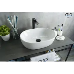 Накладная белая раковина для ванной Gid N9026b