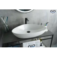 Накладная белая раковина для ванной Gid N9062