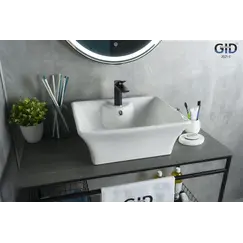 Накладная белая раковина для ванной Gid N9108