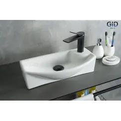 Подвесная белая раковина для ванной Gid 7946L