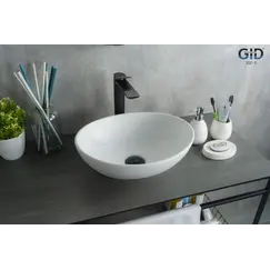 Накладная белая матовая раковина для ванной Gid N900