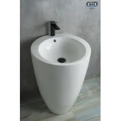 Напольная белая раковина для ванной Gid Nb133