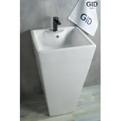Напольная белая раковина для ванной Gid Nb145