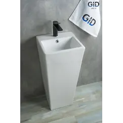 Напольная белая раковина для ванной Gid Nb147