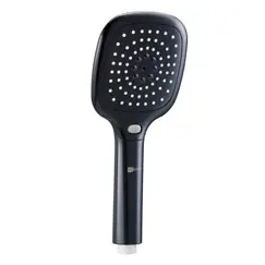 Лейка душевая Lemark  квадратная 3-функциональная 110х253мм черный