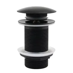 Донный клапан для раковины CeramaLux BB006 металл. черный матовый без перелива