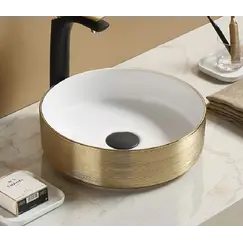 Раковина накладная круглая CeramaLux LuxeLine C1055/ C1054