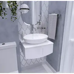 Тумба без раковины 1Marka Nega 60П/80П 1в.ящ белый