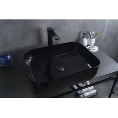 Накладная раковина для ванной Gid BL1304 черная глянцевая