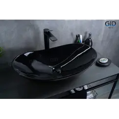 Накладная раковина для ванной Gid BL9811 черная глянцевая