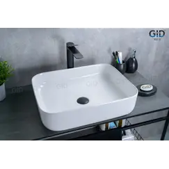 Накладная раковина для ванной Gid D1304 белая