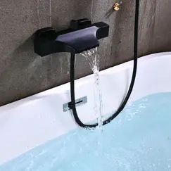 Смеситель для ванны и душа ACWEN 80105BS черный матовый