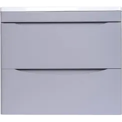 Тумба подвесная с раковиной  Style Line "Бергамо мини" (2 ящ.) Люкс антискрейтч серый, PLUS