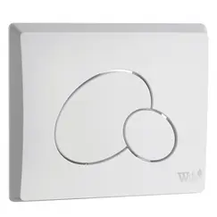 Кнопка смыва нажимная для инсталляции WW MARBERG 410 RD GL-WT круглая