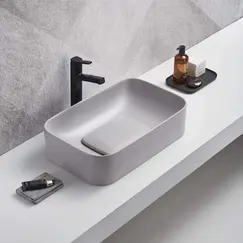 WW ELBACH 78575-50 MT-GR Раковина накладная (матовая серая) 505x380x150 мм