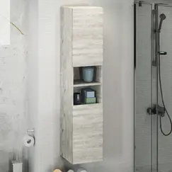 Подвесная шкаф-колонна Comforty Верона 35 дуб белый