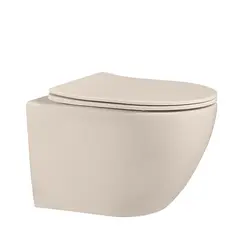 Унитаз ABBER Bequem AC1101MBE подвесной  бежевый матовый, безободковый