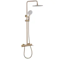 Душевая стойка ABBER Emotion AF8816GL с изливом, золото матовое