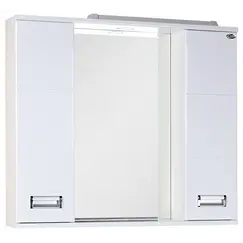 Шкаф-зеркало Балтика 80 белый, с подсветкой