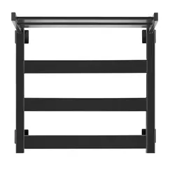 Полотенцесушитель Secado Комано 1 СП, с полочкой ,водяной, ЧЕРНЫЙ МАТОВЫЙ