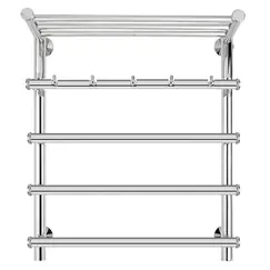 Полотенцесушитель Secado Турин 1 КСП, с крючками и полочкой, водяной, хром