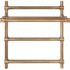 Полотенцесушитель латунный Secado Флоренция 3 с полочкой, водяной, бронза