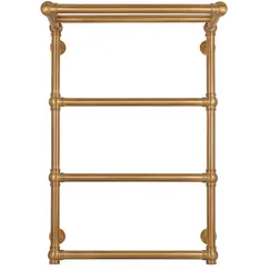 Полотенцесушитель латунный Secado Фалерони 2 с полочкой, водяной, бронза