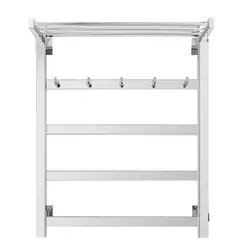 Полотенцесушитель Secado Корсико 1 КСП , с крючками и полочкой, электрический L/R  хром