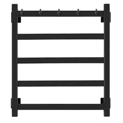 Полотенцесушитель Secado Корсико 1 К , с крючками, электрический L/R  черный матовый