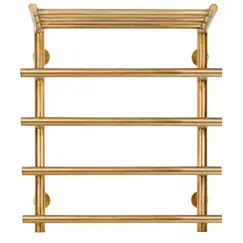 Полотенцесушитель латунный Secado Турин 1 СП , с полочкой, электрический L/R  бронза