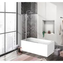 Душевая шторка на ванну BelBagno UNO-V-11-90/150-C-Cr