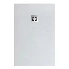 Душевой поддон из искусств. мрамора BelBagno UNO TRAY-MR-UNO-AH-35-W-CR в комплекте с сифоном