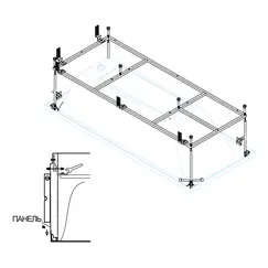 Металлический каркас CEZARES EMP-150-70-MF-R 150х70