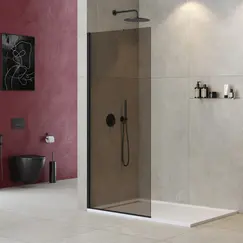 Душевая перегородка универсальная LIBERTA-L-1-TB-BR-NERO