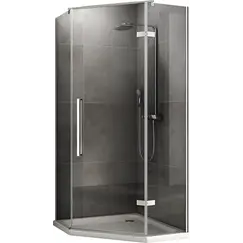 Душевой уголок ABBER Ewiges Wasser прозрачное , профиль хром