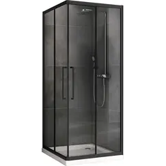 Душевой уголок ABBER Schwarzer Diamant квадрат , прозрачное/черный