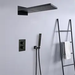 Душевая система ACWEN 80061B встраиваемая с термостатом , черный матовый