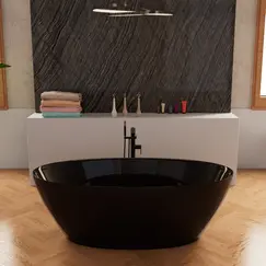 Ванна акриловая Frank F6123 Black/Black  170х81