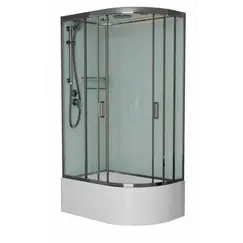 Душевая кабина Frank F412/2 М L/R White матовое стекло высокий поддон