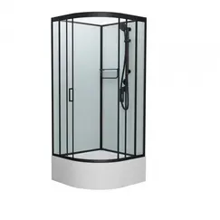 Душевая кабина Frank F409/2 М Black матовое стекло