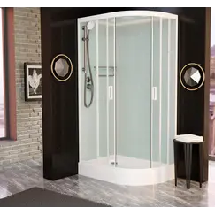 Душевая кабина Frank F41 М L/R  White матовое стекло