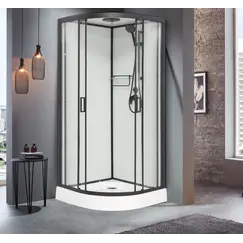 Душевая кабина Frank F400 М Black матовое стекло	