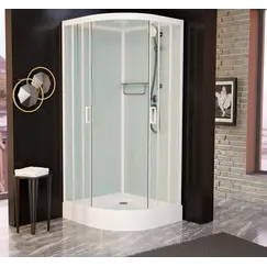 Душевая кабина Frank F408 М White	матовое стекло