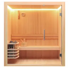 Финская сауна Frank 800 серия, 1 полка, липа/кедр