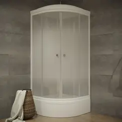 Душевая кабина Triton ЛАЙТ В (средний поддон)  стекло прозрачное, рифленое