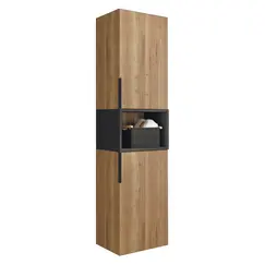 Comforty. Шкаф-колонна Штутгарт-40 дуб тёмно-коричневый