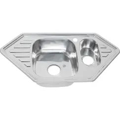 Мойка 9550C MELANA 0,8/180 1,5-я чаша врезная  с сифоном