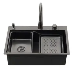 Мойка D6846B+6 MELANA ProfLine 3,0/215 ГРАФИТ врезная