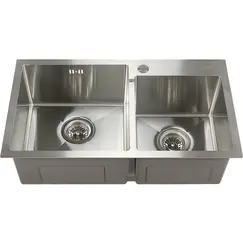 Мойка S7240H MELANA ProfLine 3,0/220 САТИН 2-я чаша, врезная